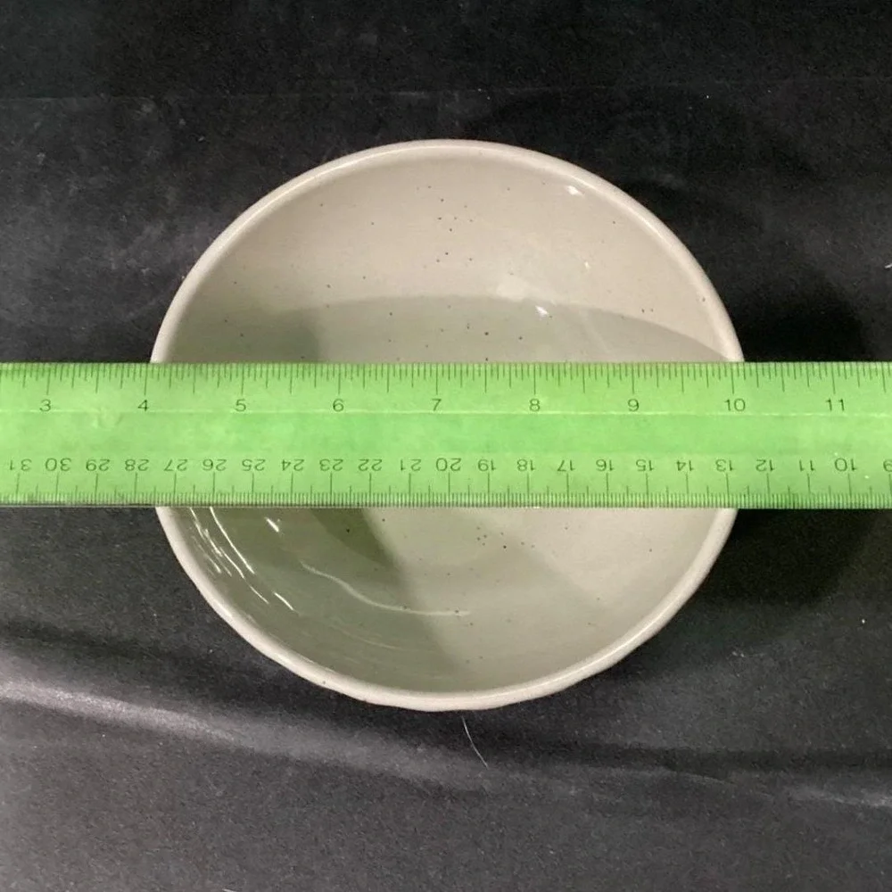 West Elm Gray Speckled Cereal Bowls,‎ Set Of 2, Minimalist Stoneware Dinnerware